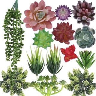 Foto 1 | Plantas Suculentas Artificiales Cewor 14 Unidades Sin Maceta Realistas - Venta Internacional.