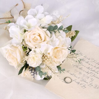 Foto 4 | Ramos De Boda Cewor Con Rosas Artificiales Para Novia Y Dama De Honor - Venta Internacional.