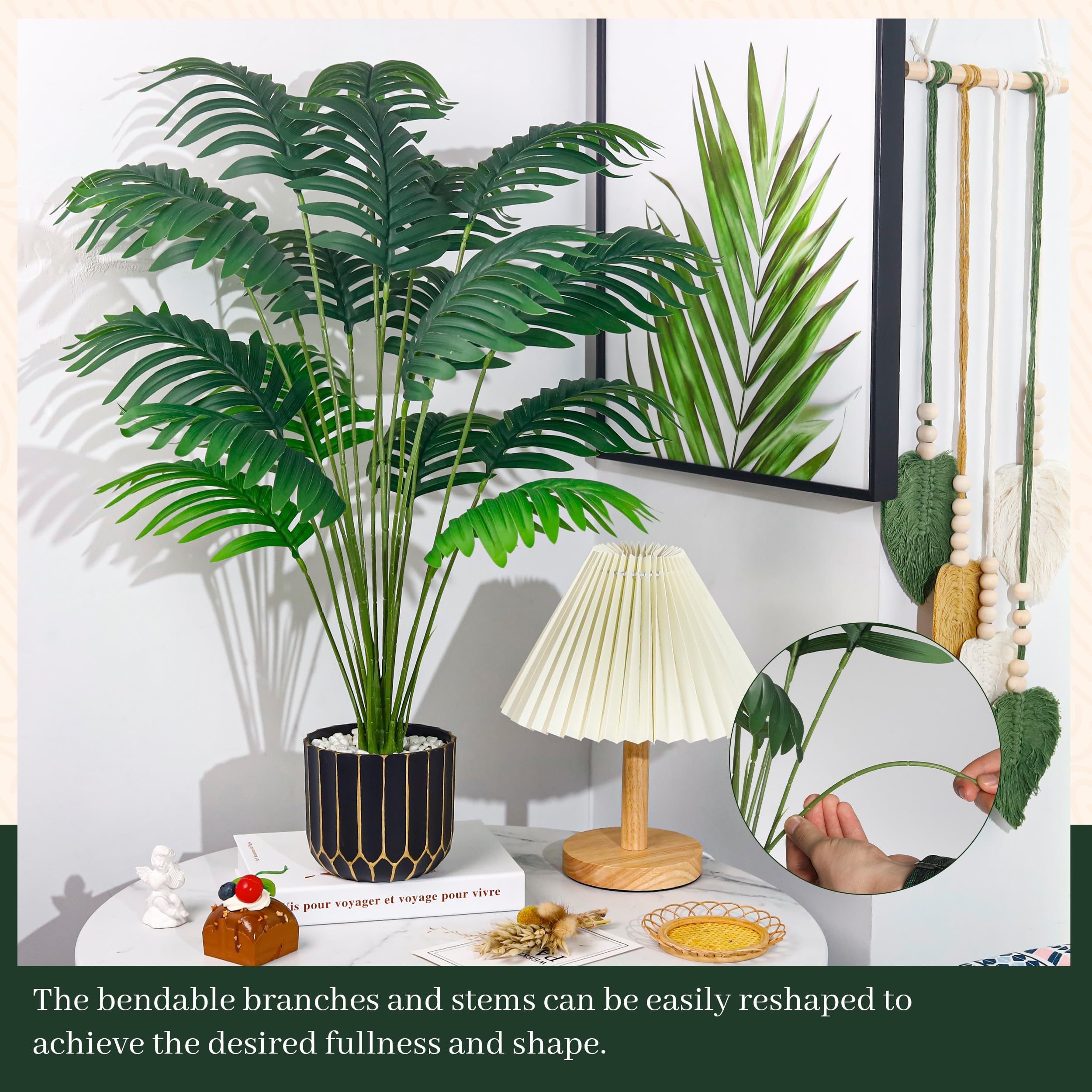 Foto 2 | Palmera Artificial Der Rose 28 Grande Con Maceta Para Interiores - Venta Internacional.