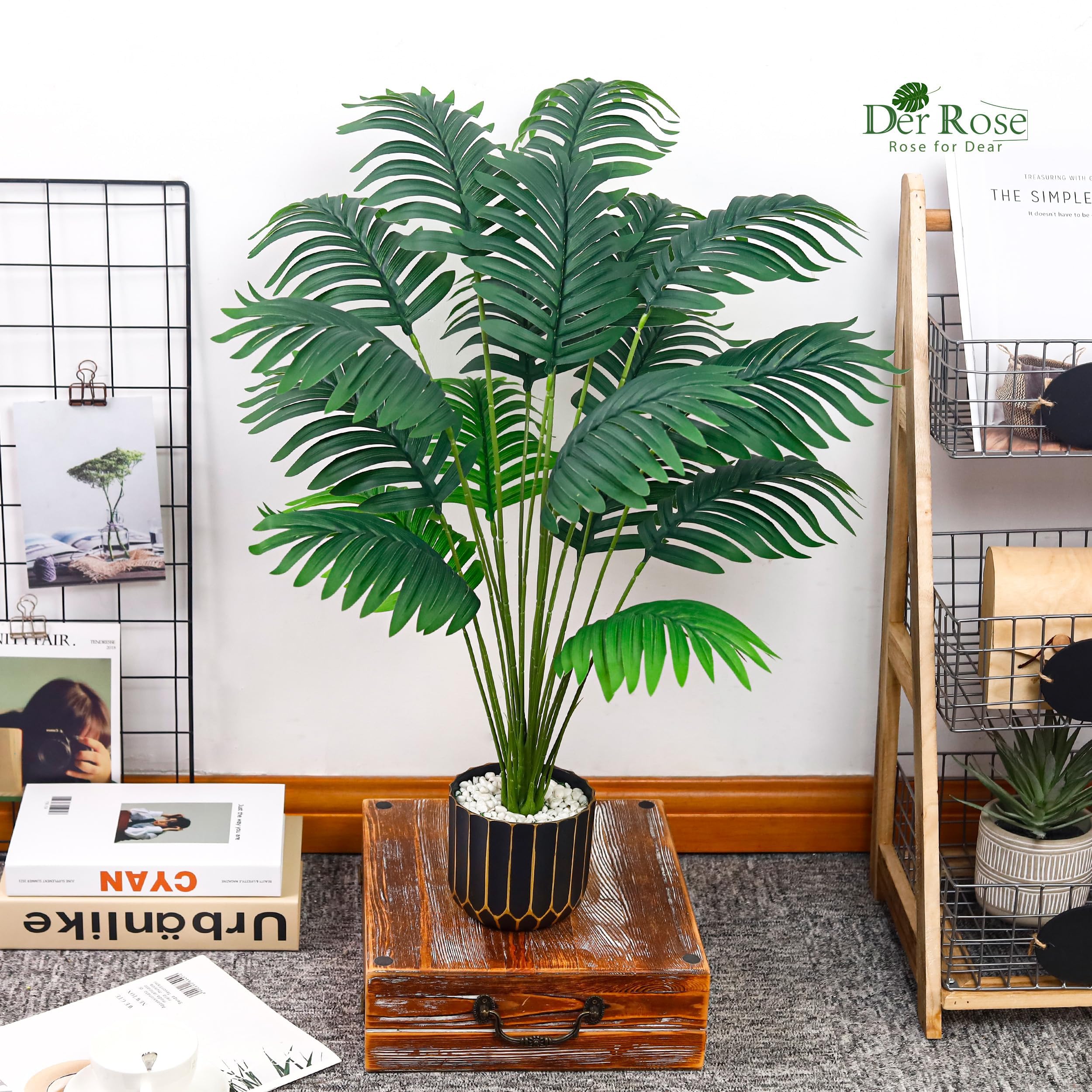 Foto 7 | Palmera Artificial Der Rose 28 Grande Con Maceta Para Interiores - Venta Internacional.