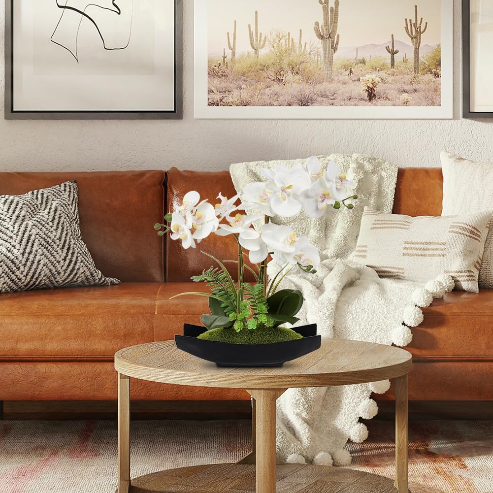 Foto 6 | Flores Artificiales Briful Orchid  Color Blanco  38 Cm  Con Maceta Negra - Venta Internacional.