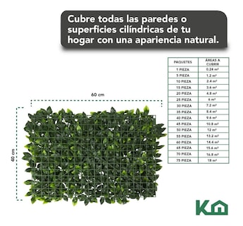 Foto 6 | Follaje Artificial KingsHouse COMBO-KH-46 color Verde 60x40 cm 5 Piezas