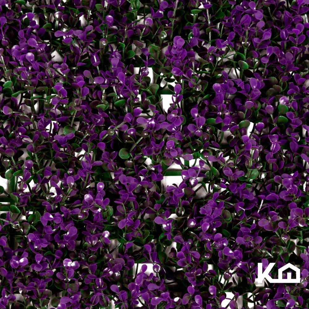 Foto 7 | Follaje Artificial Sintetico 50x50cm 6pzas Muro Pared Morado