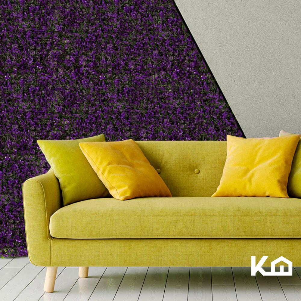 Foto 9 pulgar | Follaje Artificial Sintetico 50x50cm 6pzas Muro Pared Morado