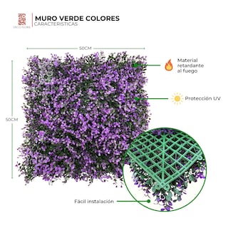 Foto 2 | Follaje Artificial Panel Decorativo Arrayan color Morado