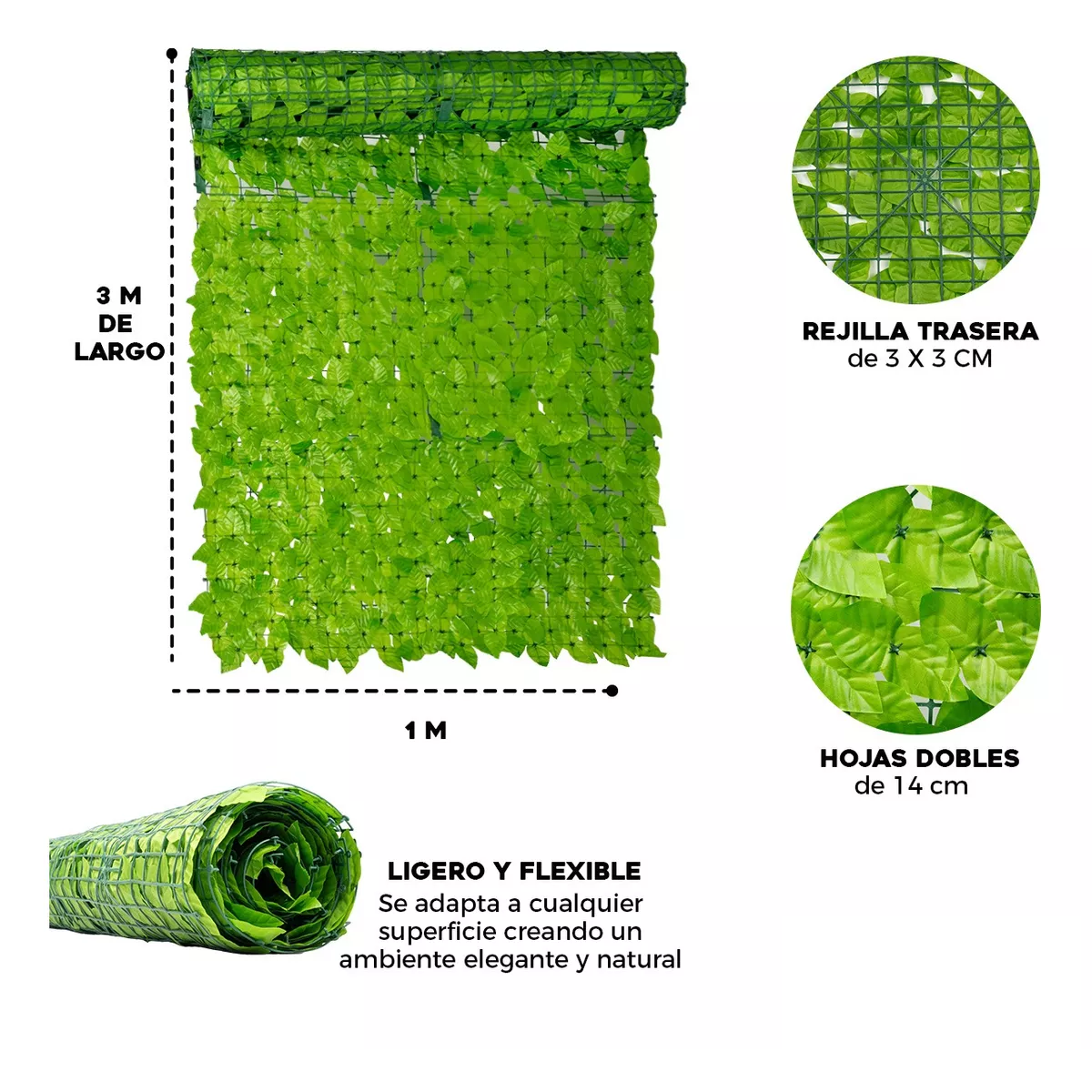 Foto 3 | Follaje Artificial Eo Safe Imports Esi-9768 Verde para Jardín Vertical Valla Verde Eneldo 1 X 3 M