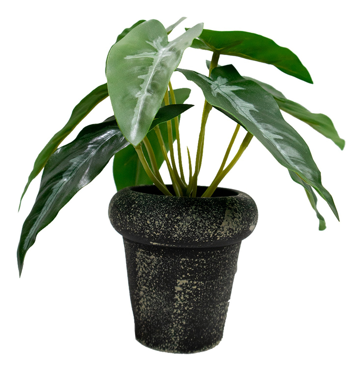 Planta Artificial Jauz Improvement Hojas de Taro en Maceta 16 cm 3 Piezas