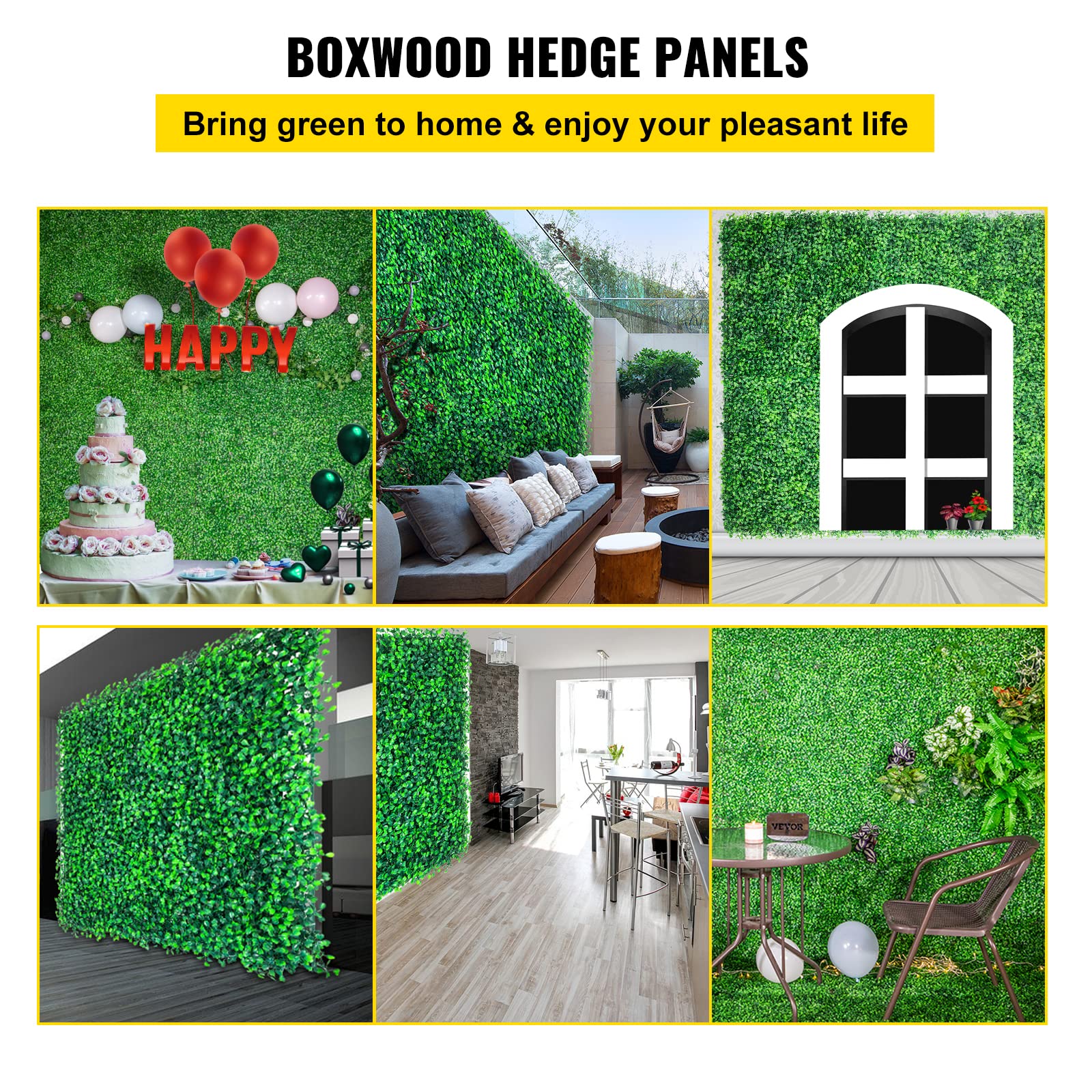 Foto 3 pulgar | Paneles De Boj Artificial Vevor 20 X 20 Cm Green Grass X16 - Venta Internacional.