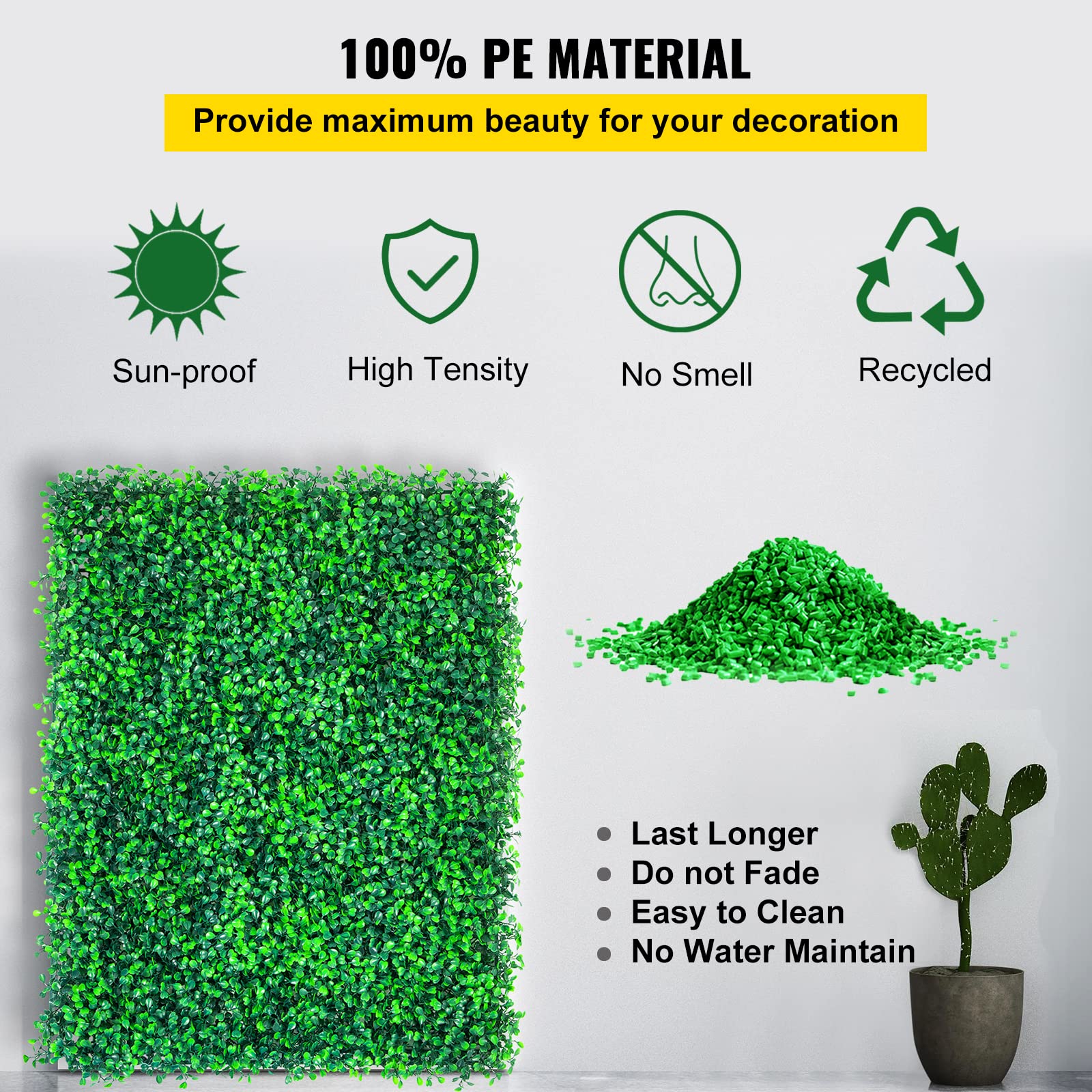 Foto 4 pulgar | Paneles De Boj Artificial Vevor 20 X 20 Cm Green Grass X16 - Venta Internacional.