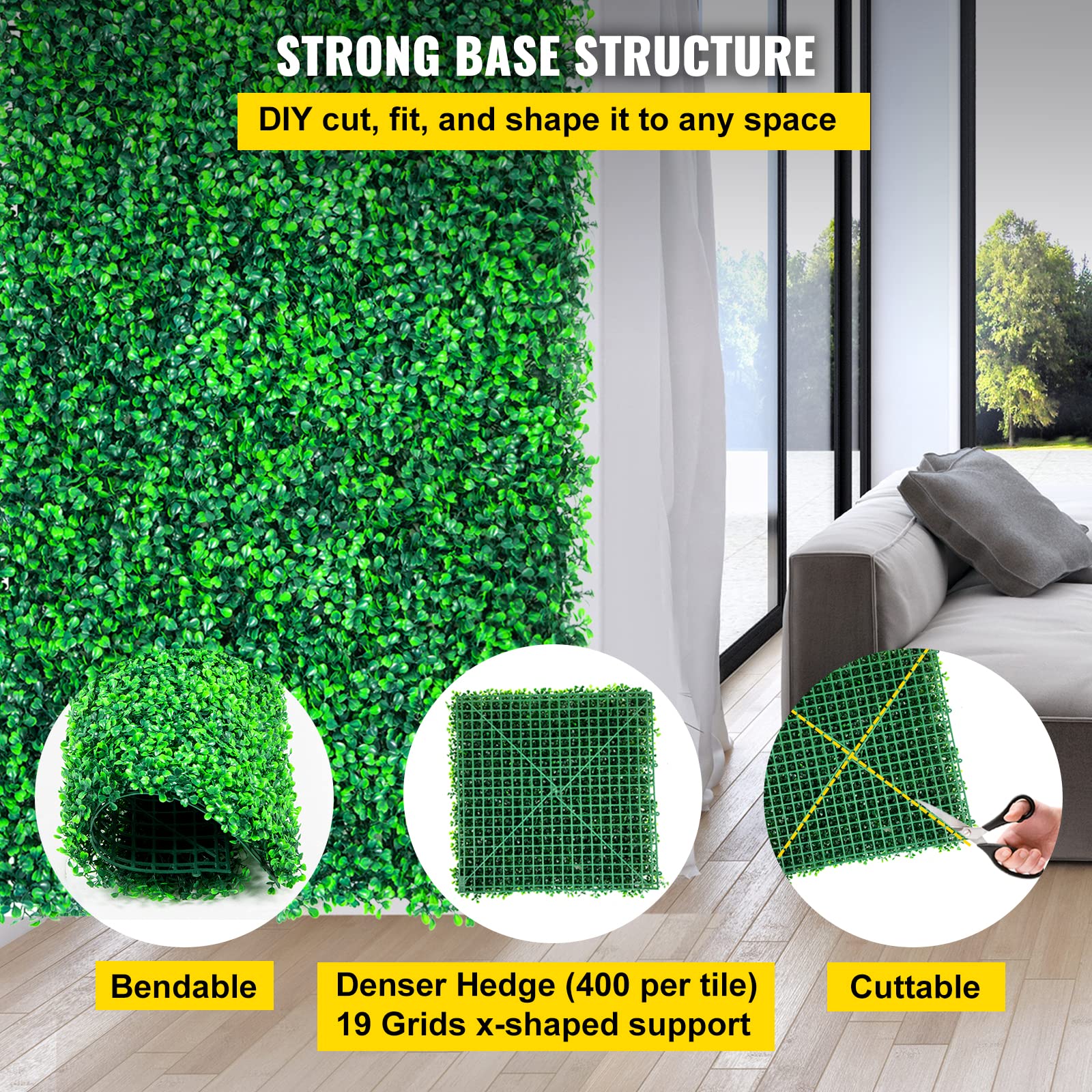 Foto 6 pulgar | Paneles De Boj Artificial Vevor 20 X 20 Cm Green Grass X16 - Venta Internacional.