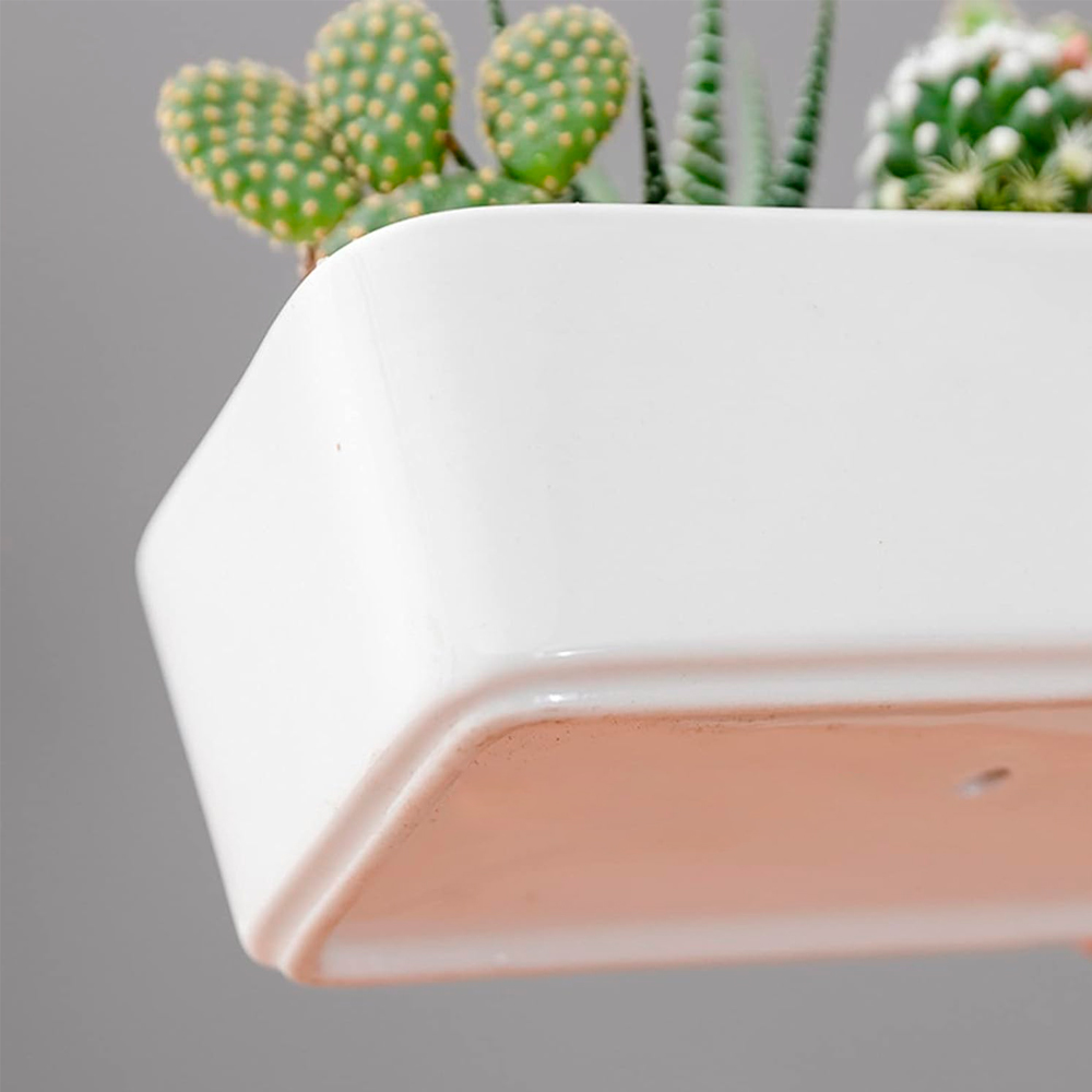 Foto 4 | Maceta de Cerámica Ilios Innova Rectangular color Blanco