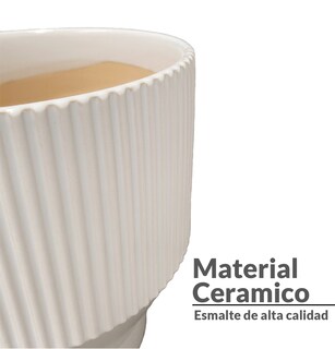 Foto 5 | Set De 3 Macetas Ilios Innova Jt258-bla/kit De Color Blanco Cerámica