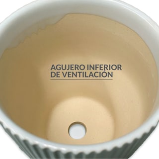 Foto 6 | Set De 3 Macetas Ilios Innova Jt258-bla/kit De Color Blanco Cerámica