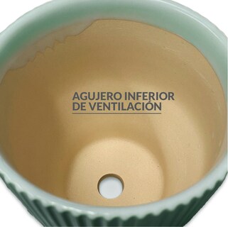 Foto 5 | Set de 3 Macetas Ilios Innova Jt258-ver/kit de color Verde Cerámica