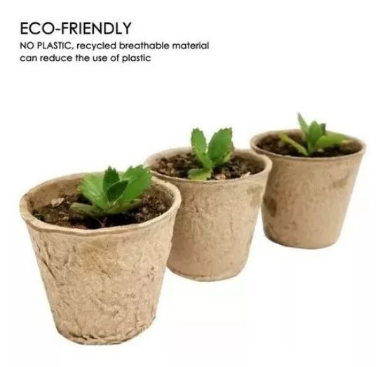Foto 5 pulgar | Macetas Biodegradables, 50 Unidades, Papel De 8 Cm De Ancho Y Papel Reciclado - Venta Internacional.