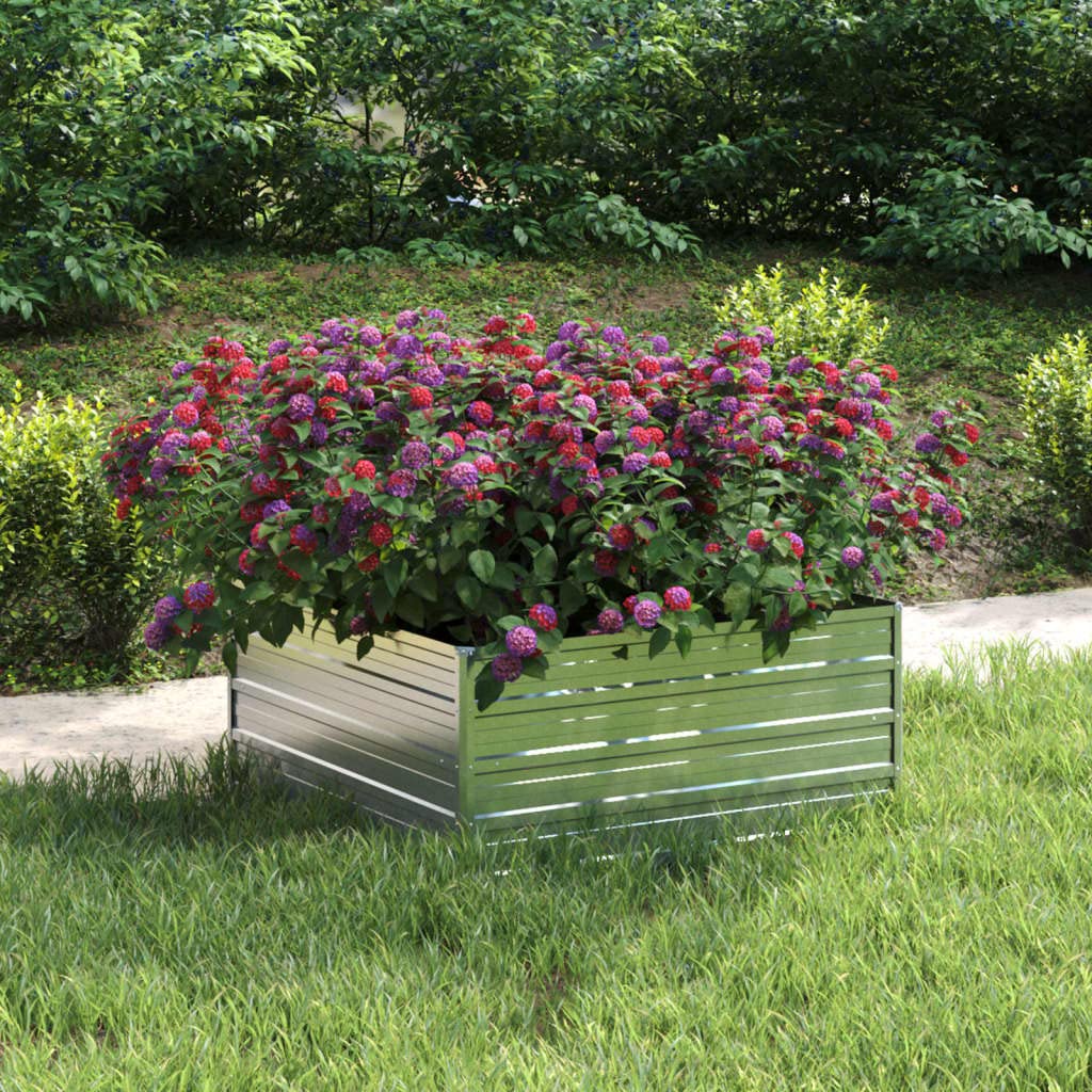 Foto 2 | Cama Elevada De Jardín Vidaxl Rectangular De Acero Galvanizado Plateado - Venta Internacional.