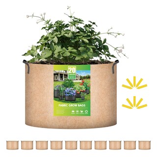 Foto 1 | Macetas De Tela No Tejida Grow Bags Ipower De 20 Galones, Paquete De 10 Unidades, Color Canela - Venta Internacional.