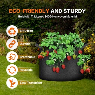 Foto 3 | Macetas De Tela No Tejida Grow Bags Ipower, Paquete De 5 Galones, Color Negro - Venta Internacional.