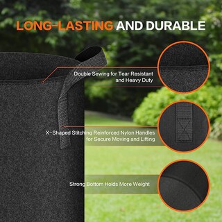 Foto 4 | Macetas De Tela No Tejida Grow Bags Ipower, Paquete De 5 Galones, Color Negro - Venta Internacional.