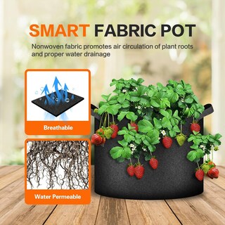 Foto 5 | Macetas De Tela No Tejida Grow Bags Ipower, Paquete De 5 Galones, Color Negro - Venta Internacional.