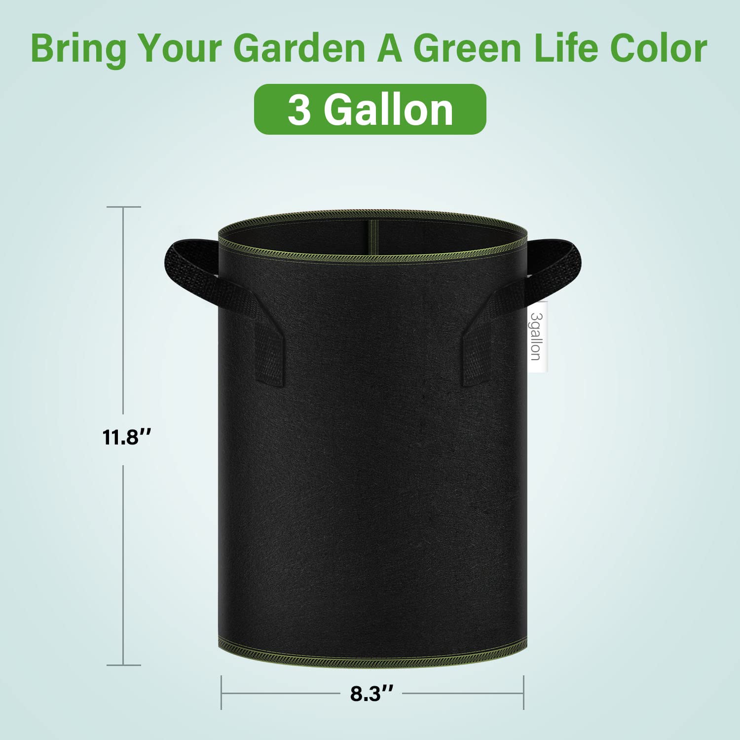 Foto 3 pulgar | Macetas De Tela No Tejida Grow Bag Ipower De 3 Galones, 10 Unidades, Color Negro - Venta Internacional.