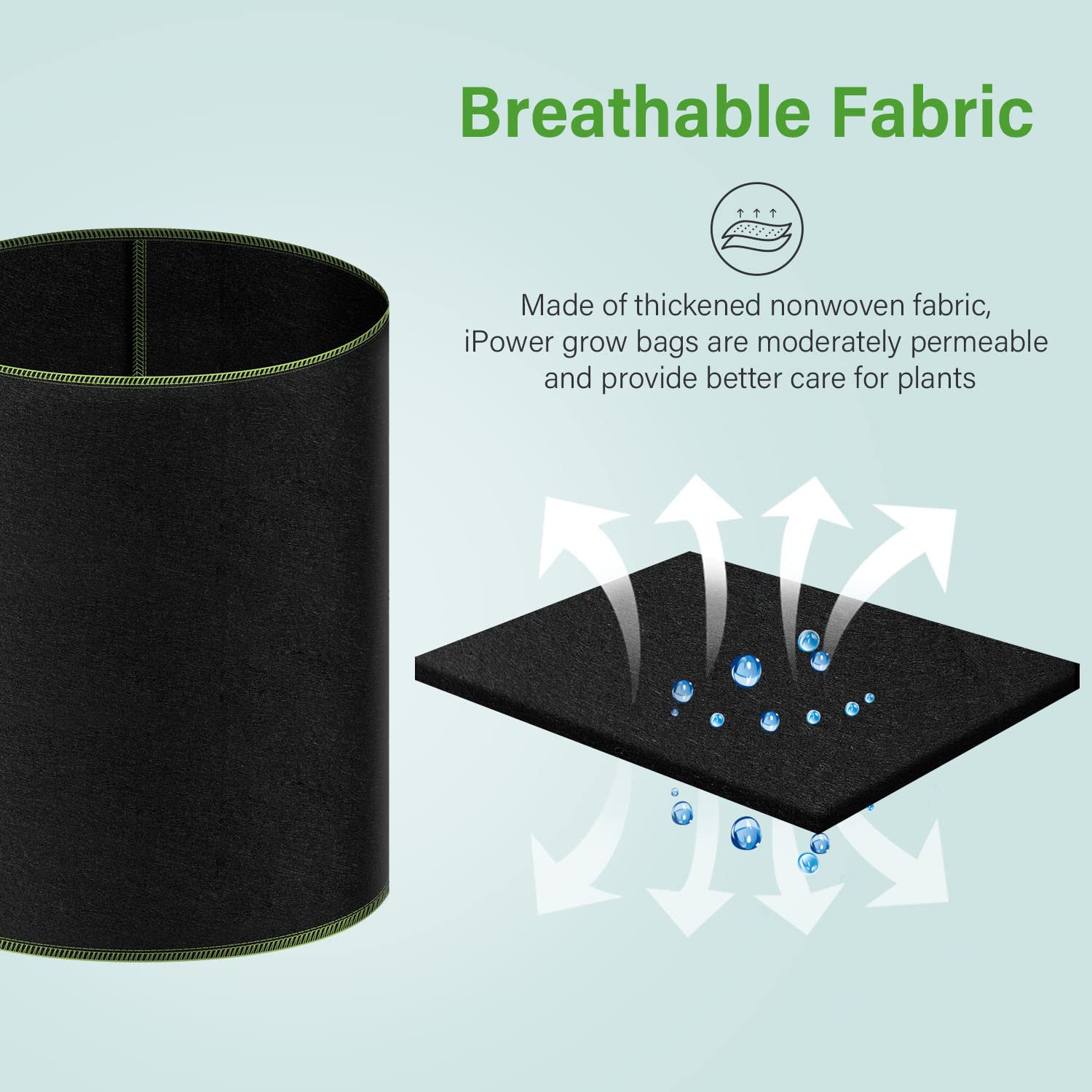 Foto 4 | Macetas De Tela No Tejida Grow Bag Ipower De 3 Galones, 10 Unidades, Color Negro - Venta Internacional.