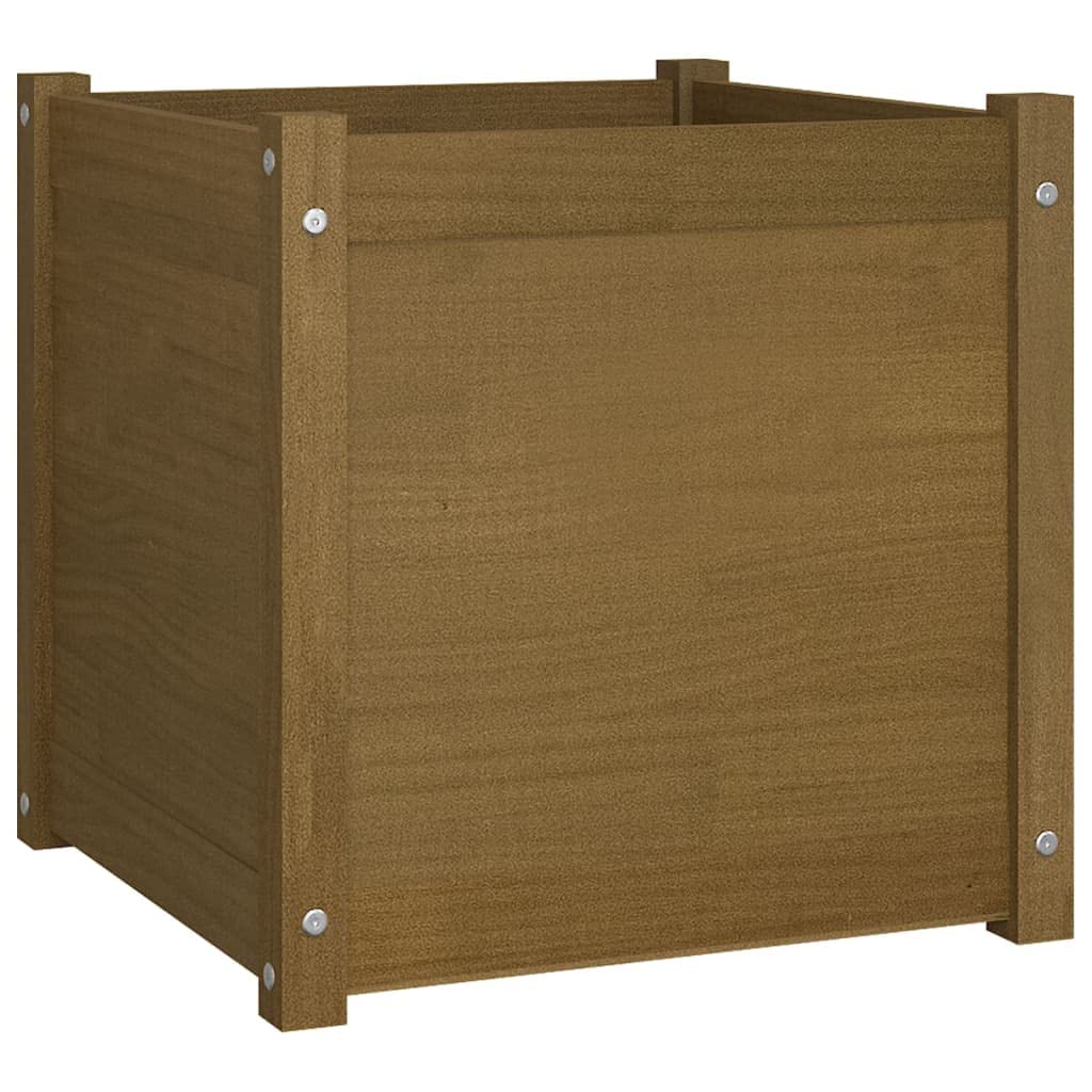 Foto 5 pulgar | Maceta Cuadrada Vidaxl De Madera De Pino Maciza De 50 X 50 X 50 Cm  Juego De 2 - Venta Internacional.