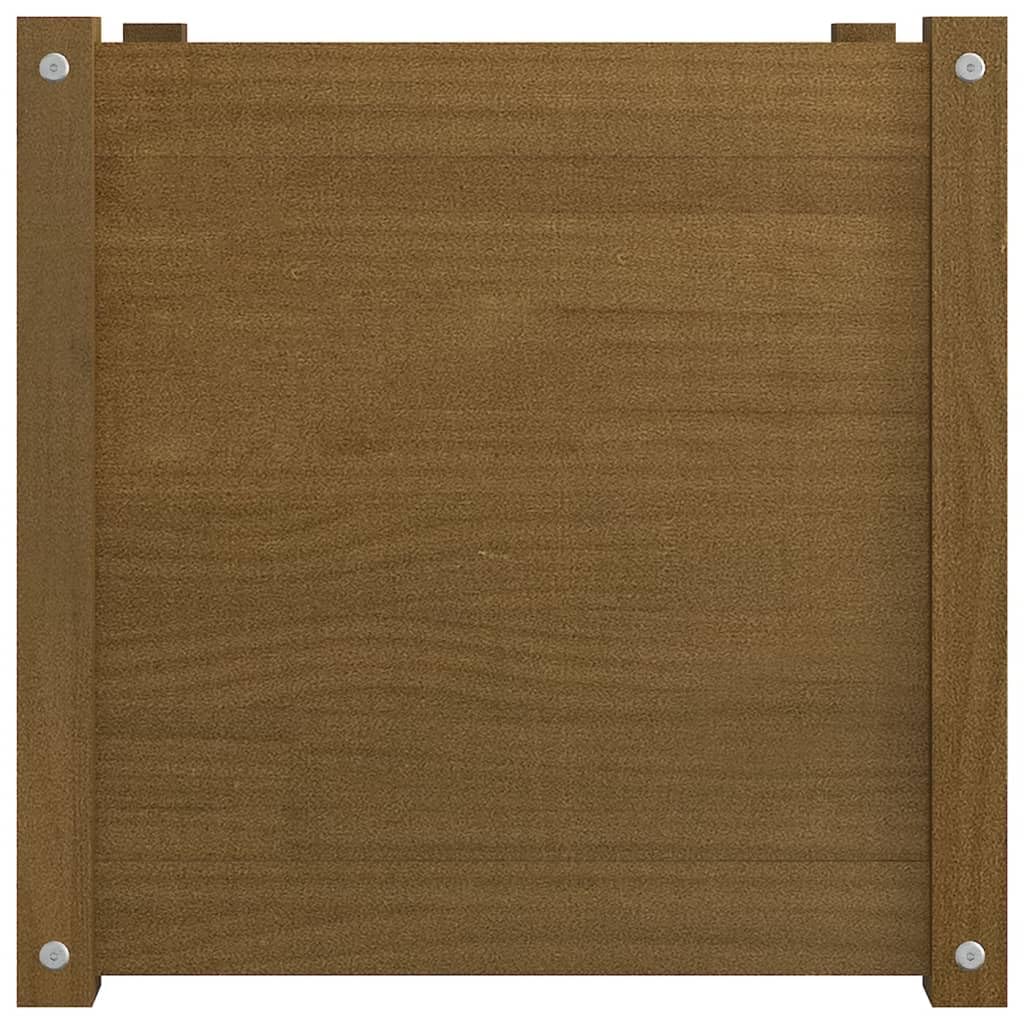 Foto 7 pulgar | Maceta Cuadrada Vidaxl De Madera De Pino Maciza De 50 X 50 X 50 Cm  Juego De 2 - Venta Internacional.