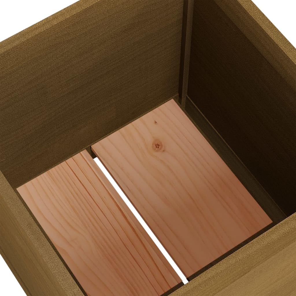 Foto 8 pulgar | Maceta Cuadrada Vidaxl De Madera De Pino Maciza De 50 X 50 X 50 Cm  Juego De 2 - Venta Internacional.