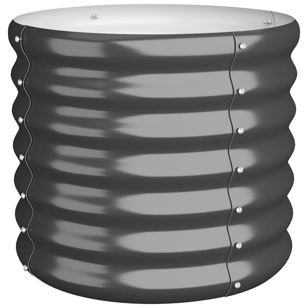 Jardinera Vidaxl De Acero Con Recubrimiento En Polvo Antracita De 40 Cm - Venta Internacional.