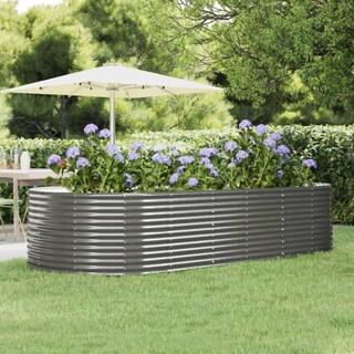 Foto 2 | Cama Elevada De Jardín Vidaxl De Acero Con Recubrimiento En Polvo Gris 291 X 140 X 68 Cm - Venta Internacional.