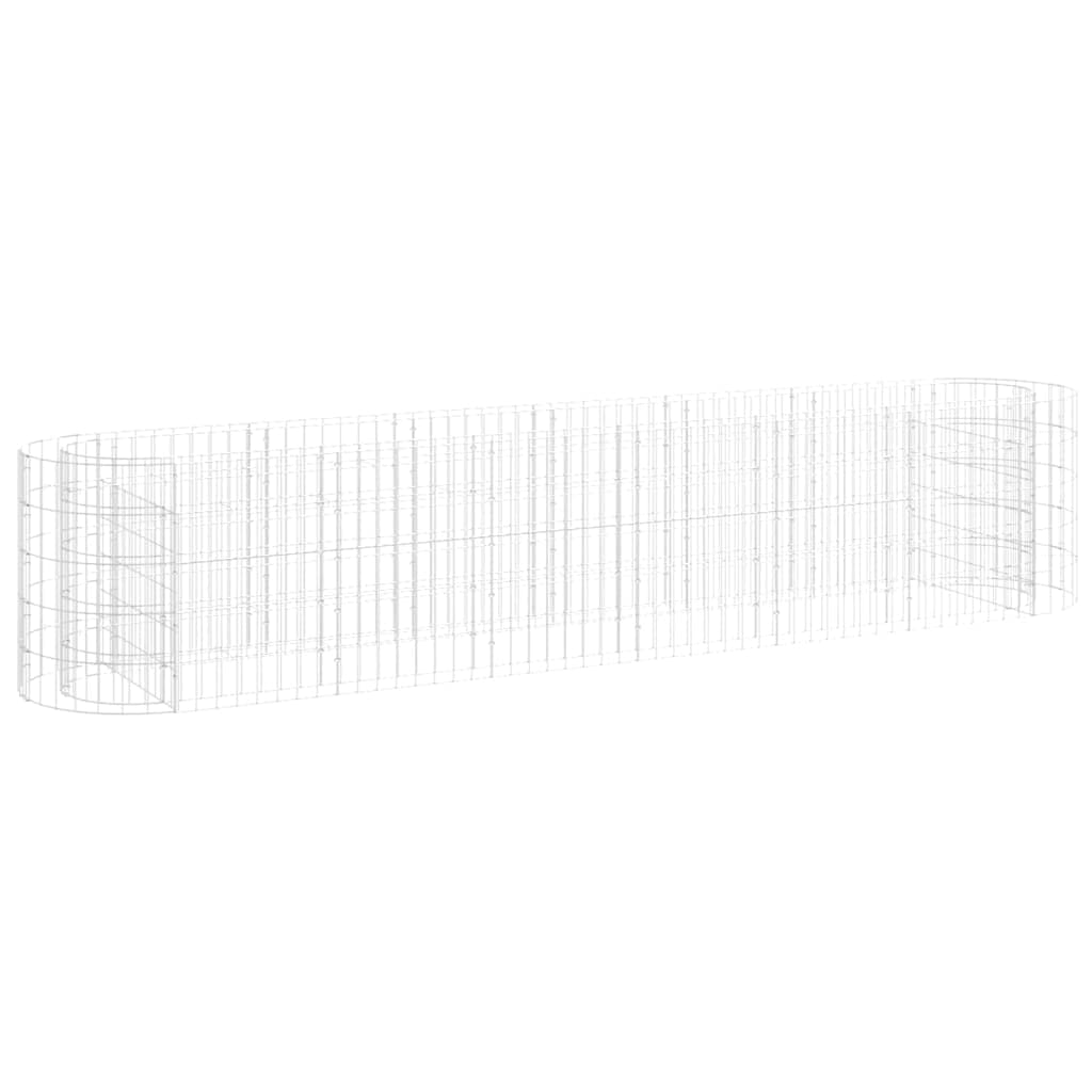 Jardinera Elevada Vidaxl De Hierro Galvanizado Gabion Silver - Venta Internacional.