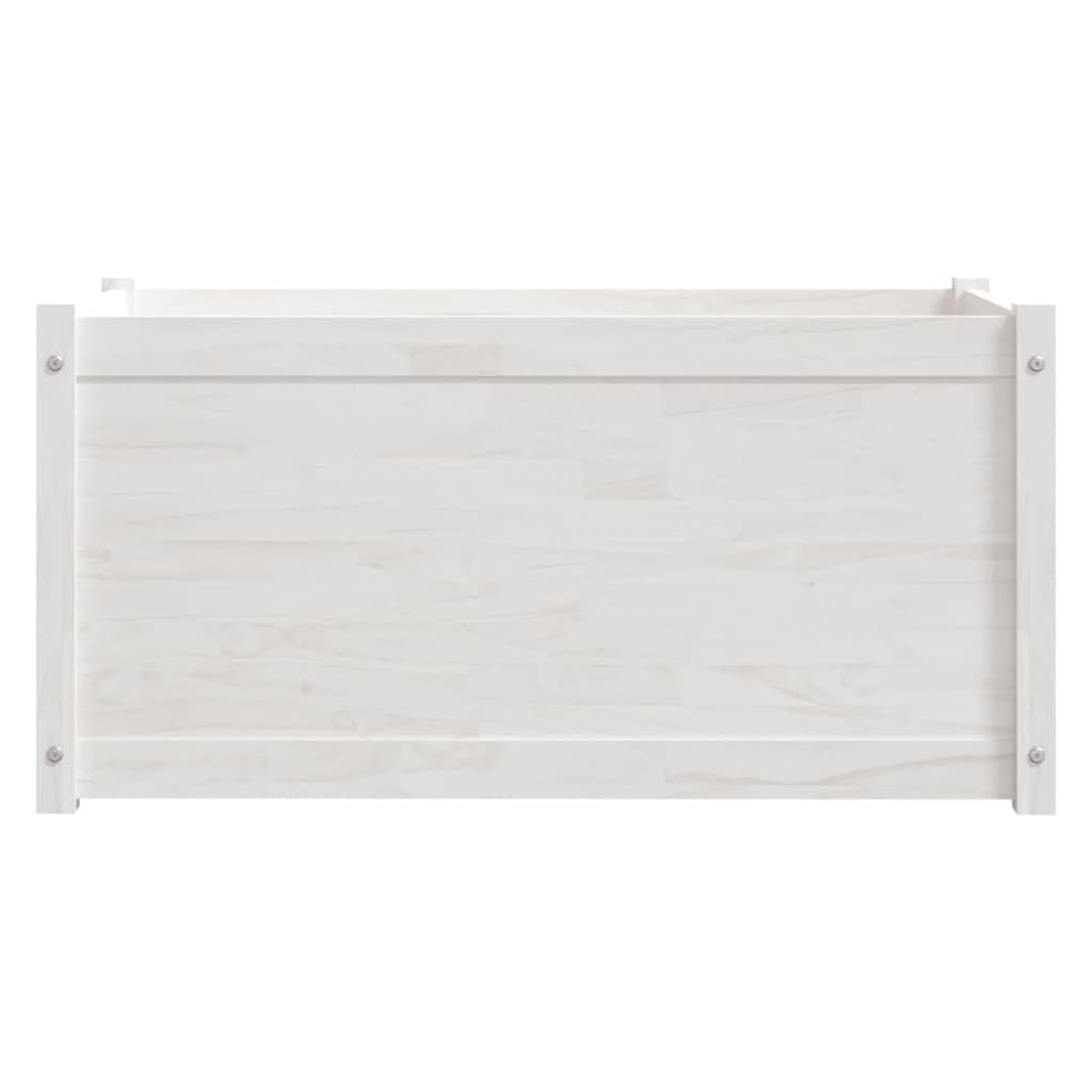 Foto 7 pulgar | Jardineras Vidaxl  Madera De Pino Maciza Blanca  100 X 50 X 50 Cm  2 Unidades - Venta Internacional.