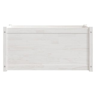 Foto 6 | Jardineras Vidaxl Madera De Pino Maciza Blanca 100 X 50 X 50 Cm 2 Unidades - Venta Internacional.