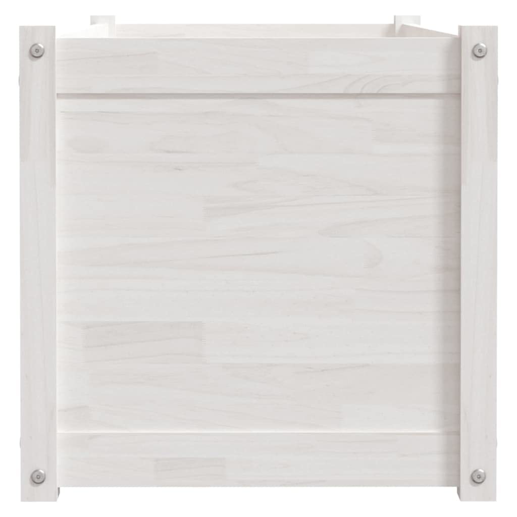 Foto 8 pulgar | Jardineras Vidaxl  Madera De Pino Maciza Blanca  100 X 50 X 50 Cm  2 Unidades - Venta Internacional.