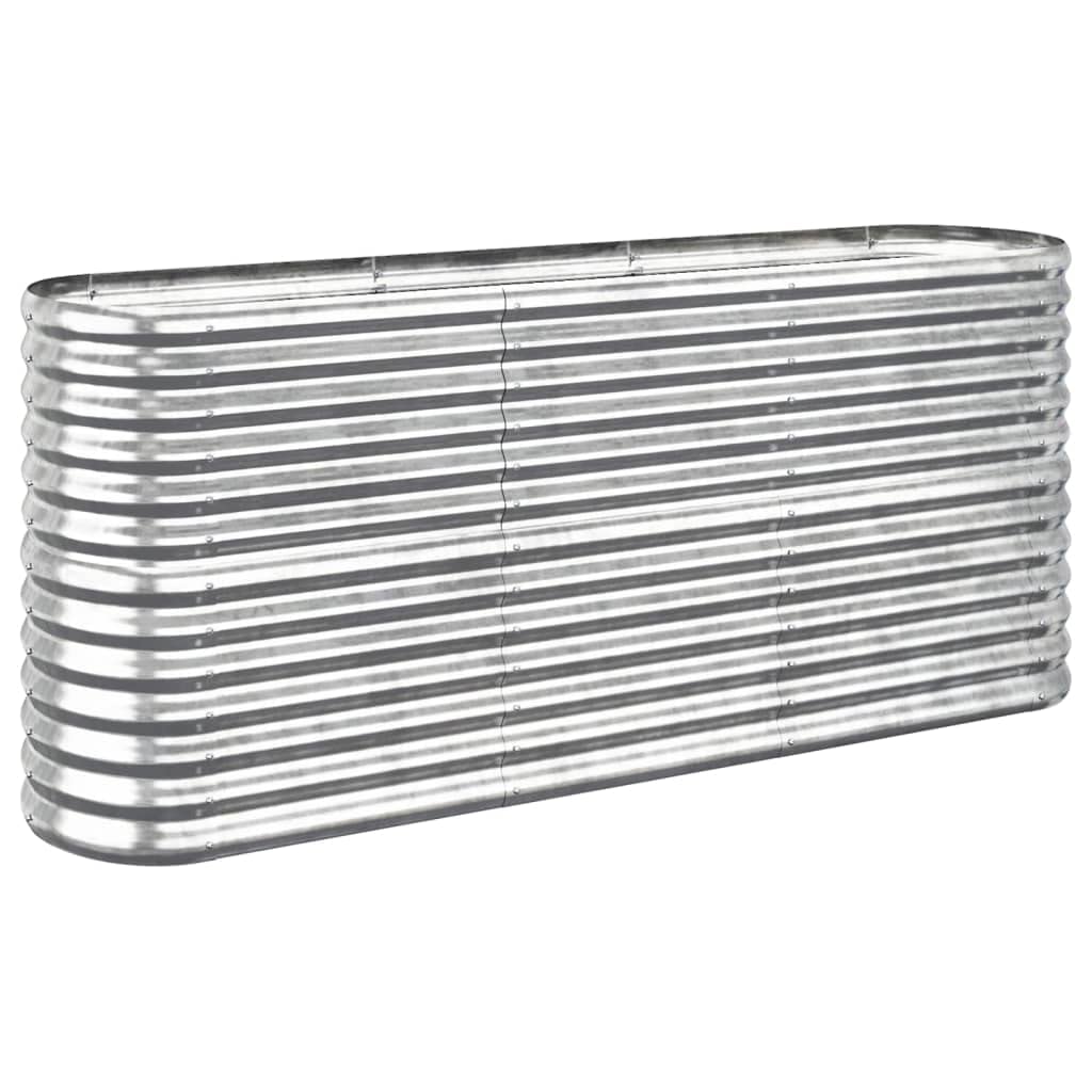 Foto 2 pulgar | Cama Elevada De Jardín Vidaxl De Acero Con Recubrimiento En Polvo Gris Plateado - Venta Internacional.