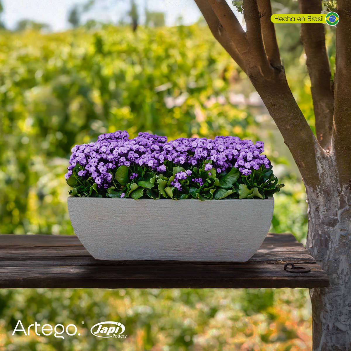 Foto 7 pulgar | Maceta Artego para Exteriores Tipo Jardinera 45 cm Gris Stone de Polietileno Ultra Ligera