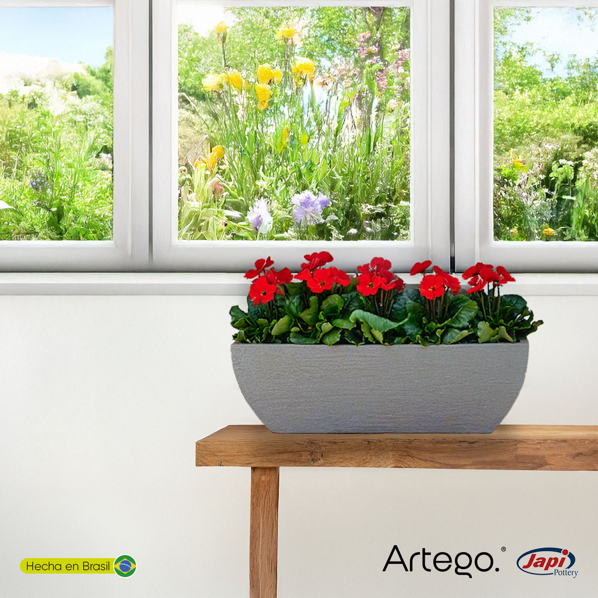 Foto 9 pulgar | Maceta Artego para Exteriores Tipo Jardinera 45 cm Gris Stone de Polietileno Ultra Ligera