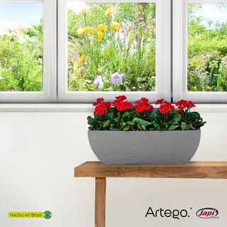 Foto 8 | Maceta Artego para Exteriores Tipo Jardinera 45 cm Gris Stone de Polietileno Ultra Ligera