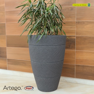 Foto 2 | Maceta Artego para Exteriores Cónica Grande 64 cm de Alto Azul Grafito Savia de Polietileno Ultra Ligera