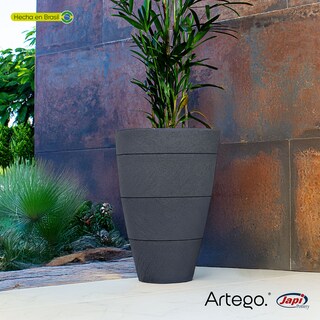 Foto 5 | Maceta Artego para Exteriores Cónica Grande 64 cm de Alto Azul Grafito Savia de Polietileno Ultra Ligera