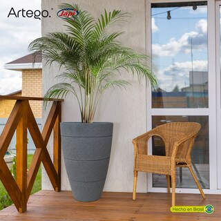 Foto 6 | Maceta Artego para Exteriores Cónica Grande 64 cm de Alto Azul Grafito Savia de Polietileno Ultra Ligera