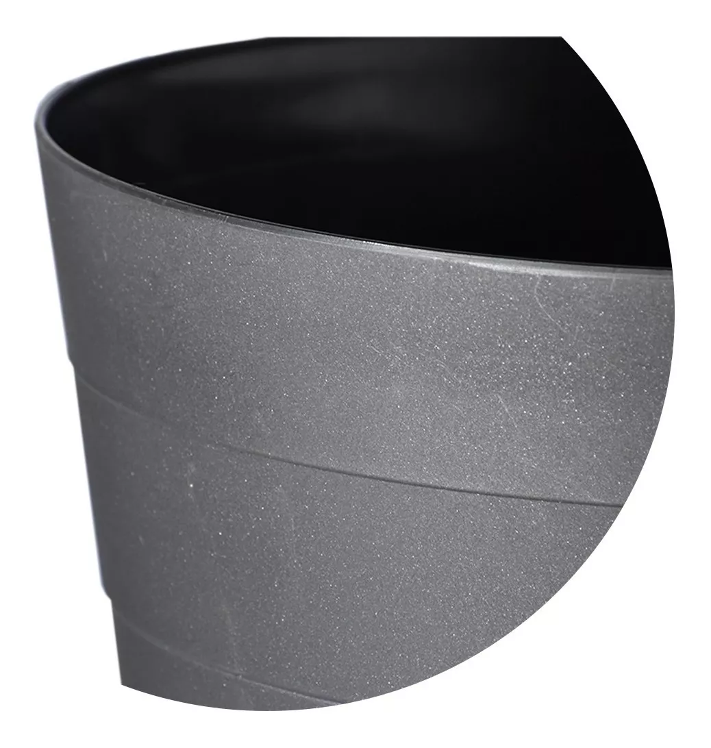 Foto 6 pulgar | 2 Macetas Grande Moderna Minimalista Interior Exterior Plato Negro