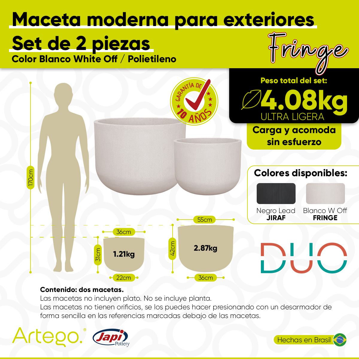 Foto 5 pulgar | Macetas para Exteriores Fringe 2 Piezas