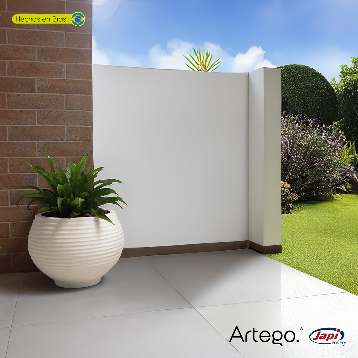 Foto 6 | Maceta Moderna Para Exteriores 24 Cm De Alto X 34 Cm De Ancho Lattice Color Arena Sandstone De Polietileno Ultra L