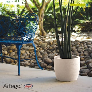 Foto 6 | Maceta Moderna Para Exteriores Compacta De 20 Cm De Alto Nube Color Blanco White Off De Polietileno Ultra Ligera Artego