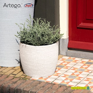Foto 7 | Maceta Moderna Para Exteriores Compacta De 20 Cm De Alto Nube Color Blanco White Off De Polietileno Ultra Ligera Artego