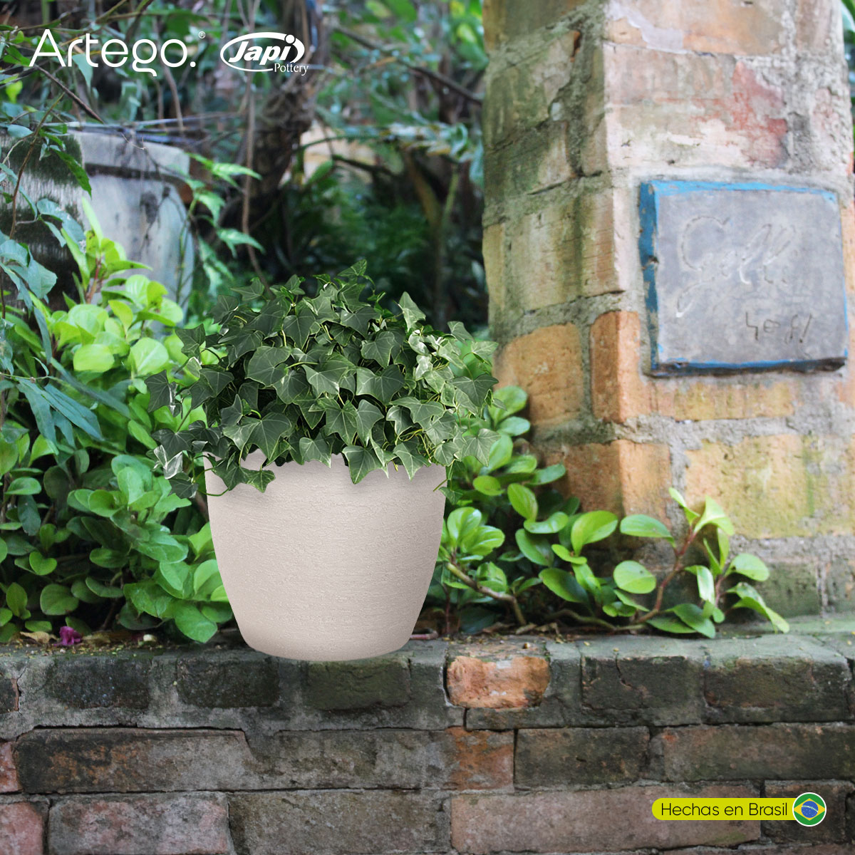 Foto 9 pulgar | Maceta Moderna Para Exteriores Compacta De 20 Cm De Alto Nube Color Blanco White Off De Polietileno Ultra Ligera Artego