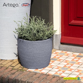 Foto 7 | Maceta Moderna Para Exteriores Compacta De 20 Cm De Alto Ocean Color Azul Grafito De Polietileno Ultra Ligera Artego