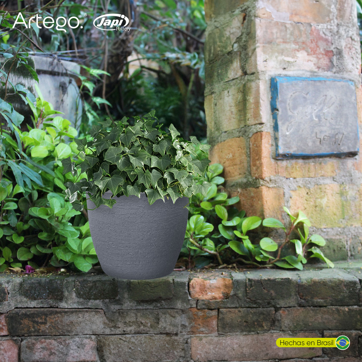 Foto 8 | Maceta Moderna Para Exteriores Compacta De 20 Cm De Alto Ocean Color Azul Grafito De Polietileno Ultra Ligera Artego